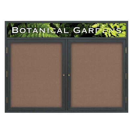 United Visual Products Open Faced Traditional Corkboard, 60x36" UV643A-BRONZE-ULTMAR